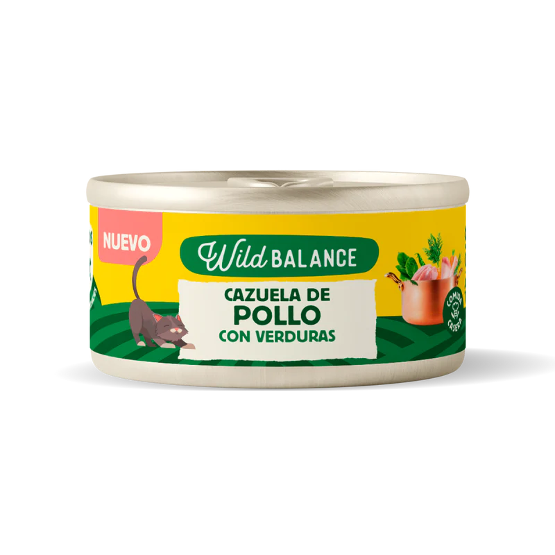 Lata Cazuela de Pollo con verduras para Gatos 80gr