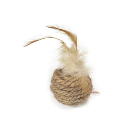 Juguete para gatos Pelota de Sisal con Plumas