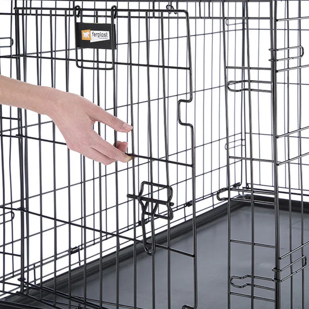 DOG-INN Jaula plegable para perros 108,5 x 72,7 x h 76,8 cm