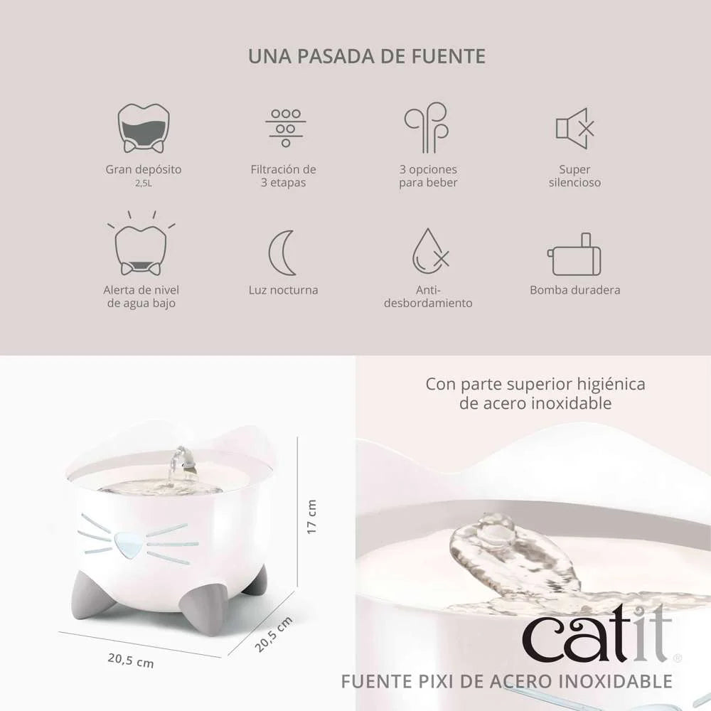 Fuente PIXI de Acero Inoxidable