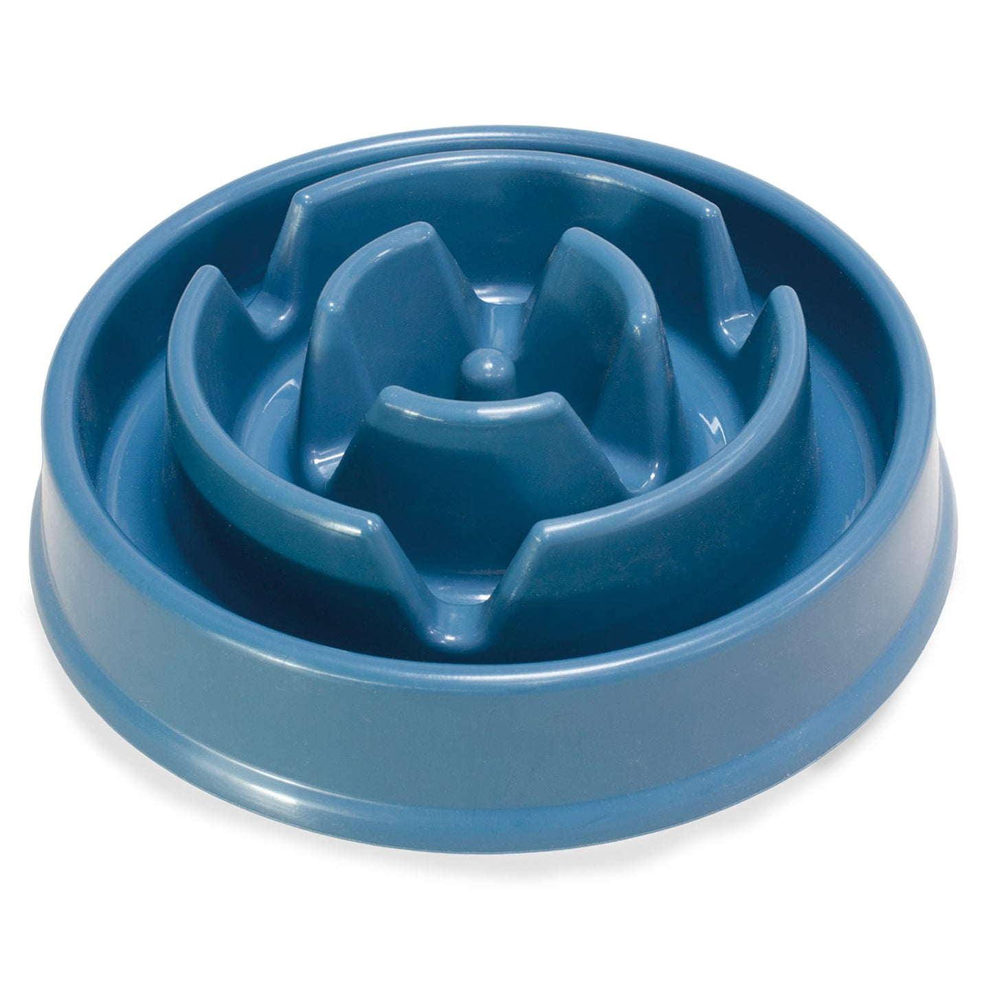 Comedero azul para perros y gatos SLOW - 20,5x5,8cm