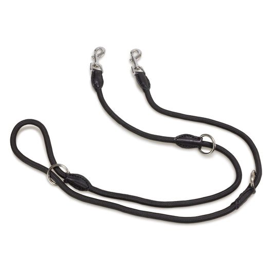 Correa tres posiciones negro para perros - 1 x 200 cm - Accesorios para mascotas