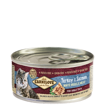CARNILOVE SALMON Y PAVO GATO 100GR