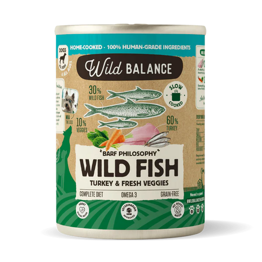 Lata de Pescado y Pavo para perros 400g - Filosofía BARF