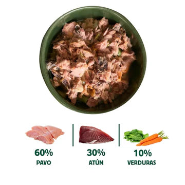 Lata de Atún y Pavo para perros 400g - Filosofía BARF