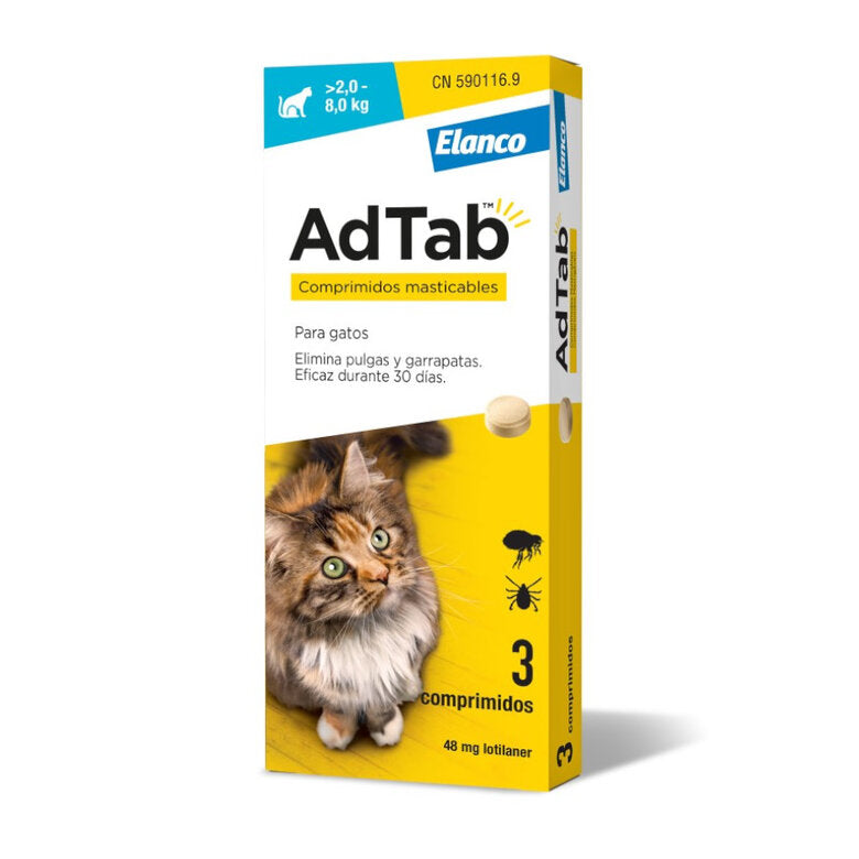 AdTab Comprimidos Masticables Antiparasitarios para gatos