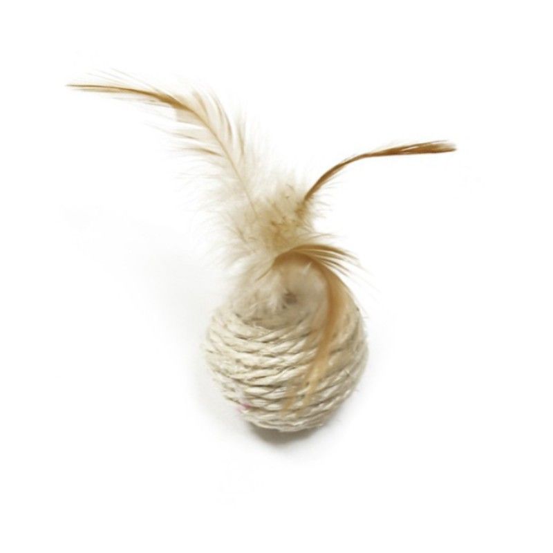 Juguete para gatos Pelota de Sisal con Plumas