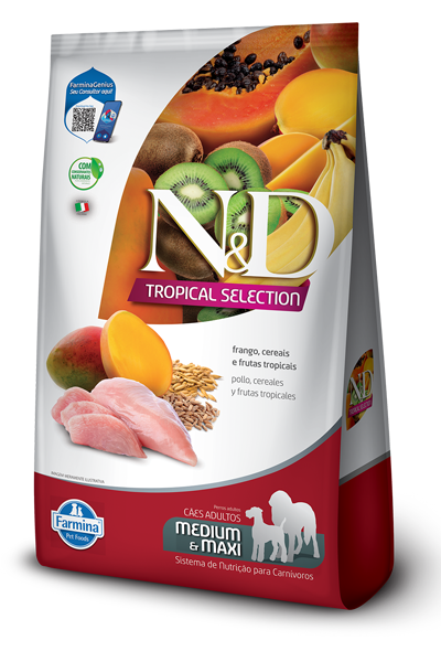FARMINA TROPICAL POLLO ADULTO MEDIUM Y MAXI